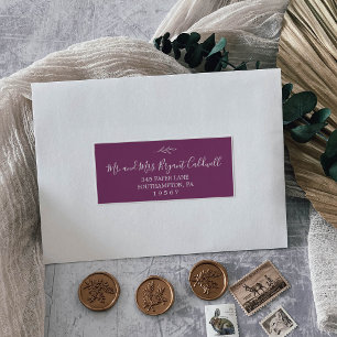 Mindestleaf Berry Lila Guest Address Labels