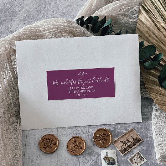 Mindestleaf | Berry Lila Guest Address Labels