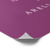 Mindestleaf | Berry Lila Wedding Welcome Poster (Ecke)