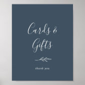 Mindestleaf | Blaue Karten und Geschenke für Schie Poster (Vorne)