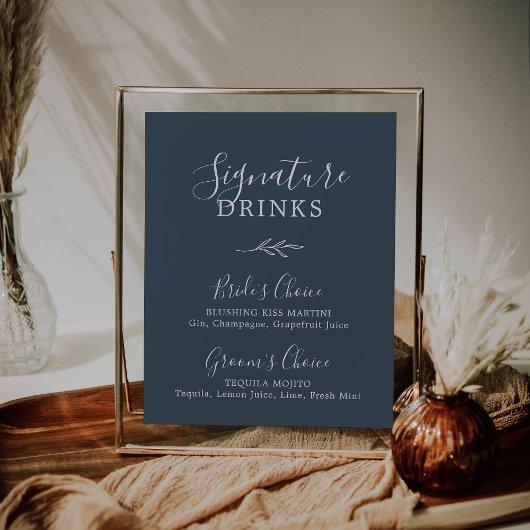 Mindestleaf | Blaue Signaturgetränke für spät dran Poster