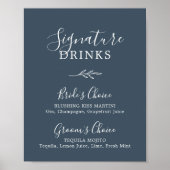 Mindestleaf | Blaue Signaturgetränke für spät dran Poster (Vorne)