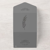 Mindestleaf | Blaue und weiße Hochzeit All In One Einladung (Außenbereich)