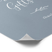 Mindestleaf | Blaue und weiße Karten und Geschenke Poster (Ecke)