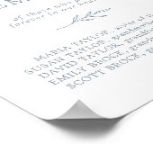 Mindestleaf | Blue in Love Memory Memorial Sign Poster (Ecke)