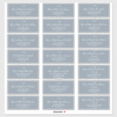 Mindestleaf | Blue Wedding Guest Address Labels (Blatt)