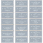 Mindestleaf | Blue Wedding Guest Address Labels (Vorderseite)