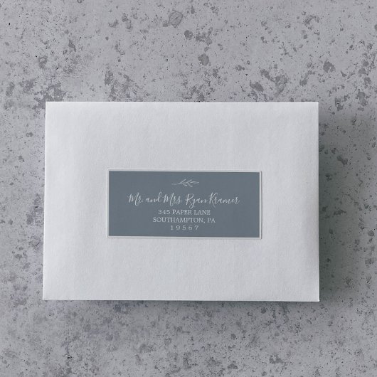 Mindestleaf | Blue Wedding Guest Address Labels