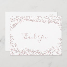 Mindestleaf | Blush Pink Danke Postcard Postkarte