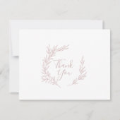 Mindestleaf | Blush Pink Dankeschön Karte (Vorderseite)