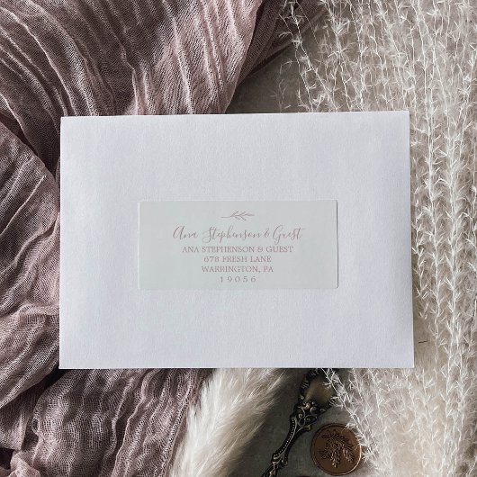 Mindestleaf | Blush Pink Guest Address Labels