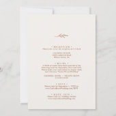Mindestleaf | Boho Cream All in one Wedding Einladung (Rückseite)