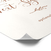 Mindestleaf | Boho Cream Custom Text Sign Poster (Ecke)