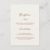 Mindestleaf | Boho Cream Empfang Begleitkarte (Vorderseite)