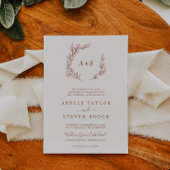 Mindestleaf | Boho Cream Formal Monogram Wedding Einladung