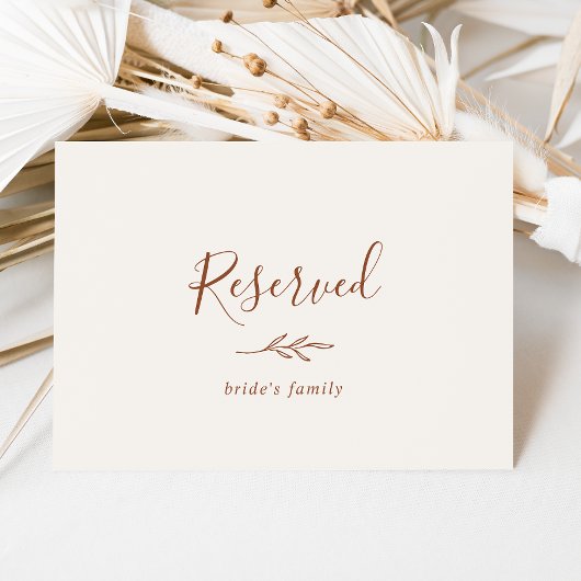 Mindestleaf | Boho Cream Reserved Sign