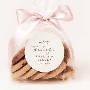 Mindestleaf Boho Cream Vielen Dank für Ihr Inter Runder Aufkleber