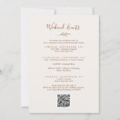 Mindestleaf | Boho Cream Weekend Events Wedding Einladung (Rückseite)