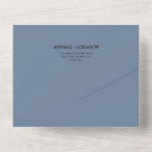 Mindestleaf | Boho Dusty Blue Wedding All In One Einladung (Rückseite)