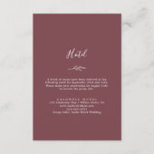 Mindestleaf | Burgund Lila Hotel Begleitkarte (Vorderseite)