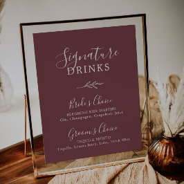 Mindestleaf | Burgunder Signaturgetränke Poster