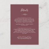 Mindestleaf | Burgundy Details Begleitkarte (Vorderseite)