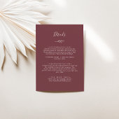 Mindestleaf | Burgundy Details Begleitkarte