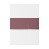 Mindestleaf | Burgundy Monogram Wedding Einladungsbanderole (Rückseitenbeispiel)