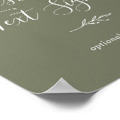 Mindestleaf | Dark Green Custom Text Sign Poster (Ecke)