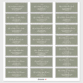 Mindestleaf | Dark Green Guest Address Labels (Blatt)