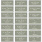 Mindestleaf | Dark Green Guest Address Labels (Vorderseite)
