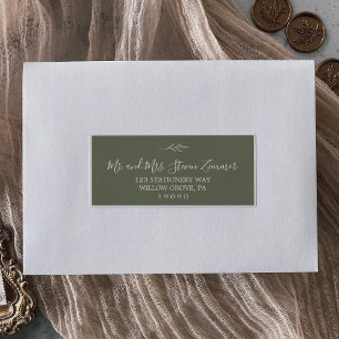 Mindestleaf   Dark Green Guest Address Labels