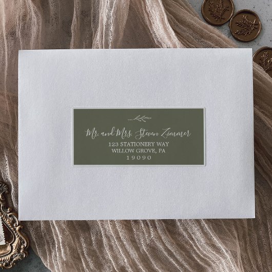 Mindestleaf | Dark Green Guest Address Labels