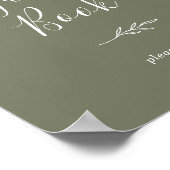 Mindestleaf | Dark Green Guest Book Poster (Ecke)