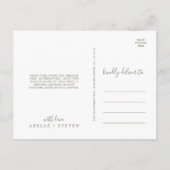 Mindestleaf | Dark Green Vielen Dank Postcard Postkarte (Rückseite)