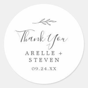 Mindestleaf   Dunkelgrau Vielen Dank, dass Sie Sti Runder Aufkleber