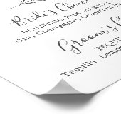 Mindestleaf | Dunkelgraue Unterschrift Drinks Unte Poster (Ecke)