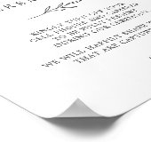 Mindestleaf | Dunkelgraues, nicht eingestecktes Ze Poster (Ecke)