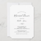 Mindestleaf | Dunkelgraues Probe Abendessen Einladung (Vorderseite)