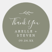 Mindestleaf | Dunkelgrün Danke, dass du Sticker be (Vorderseite)