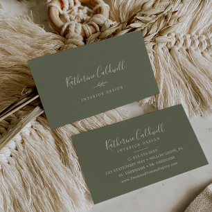 Mindestleaf Dunkelgrün Visitenkarte