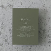 Mindestleaf | Dunkelgrüne Richtungen Begleitkarte