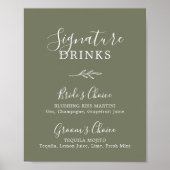 Mindestleaf | Dunkelgrüne Signaturgetränke Poster (Vorne)