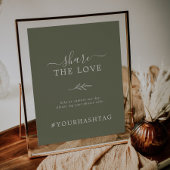 Mindestleaf | Dunkelgrüne Weitergabe der Liebe Has Poster