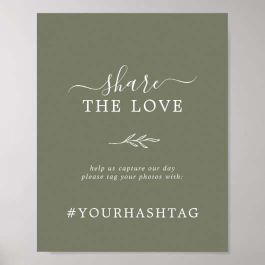 Mindestleaf | Dunkelgrüne Weitergabe der Liebe Has Poster (Vorne)