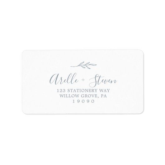 Mindestleaf | Dusty Blue Address Labels Adressaufkleber (Vorne)
