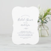 Mindestleaf | Dusty Blue Brautparty Einladung (Stehend Vorderseite)