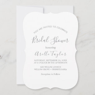Mindestleaf Dusty Blue Bridal Dusche Einladung