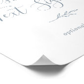 Mindestleaf | Dusty Blue Custom Text Sign Poster (Ecke)