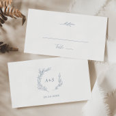 Mindestleaf | Dusty Blue Flat Wedding Platzkarte